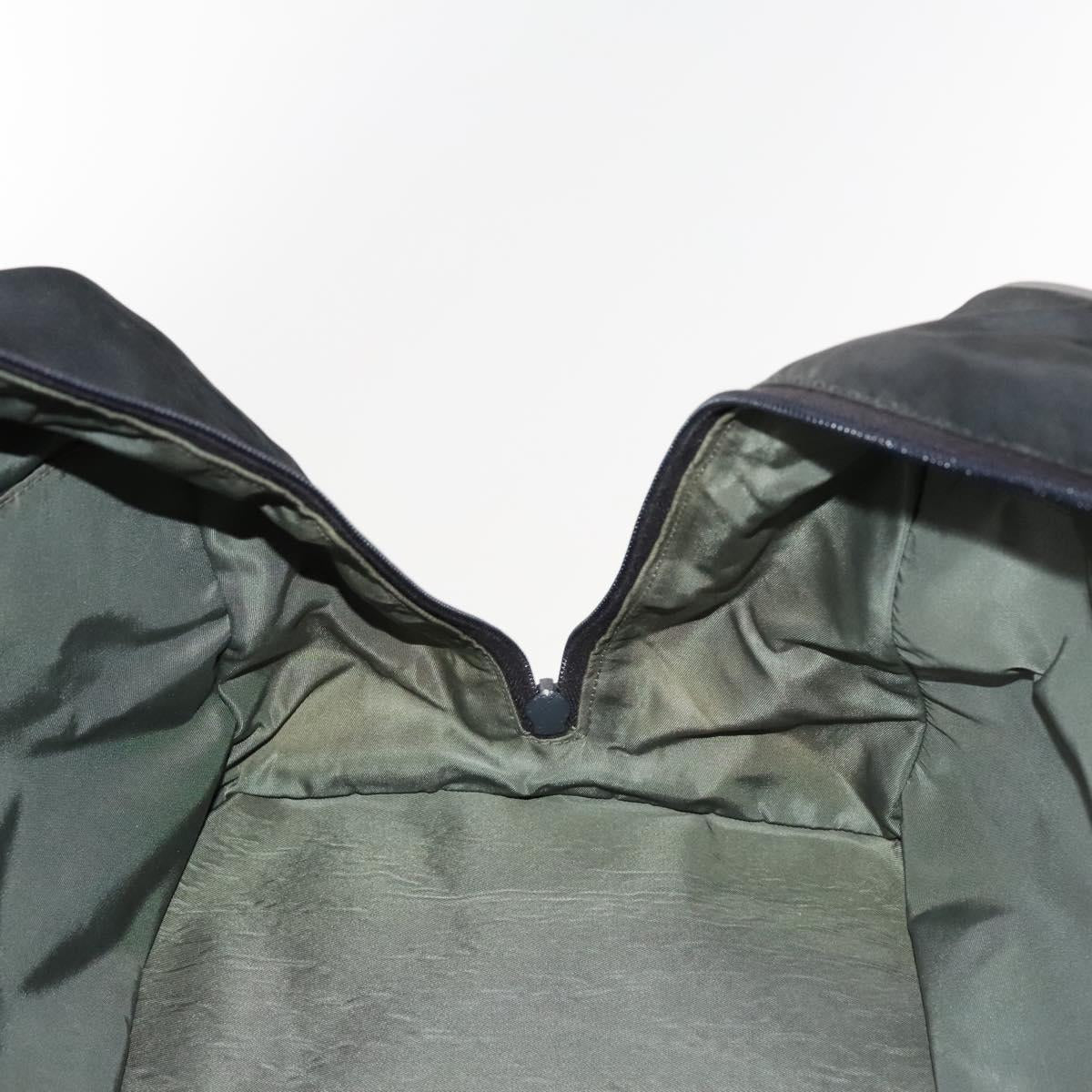 PRADA Sports Boston Bag Nylon Black Silver Auth 117366