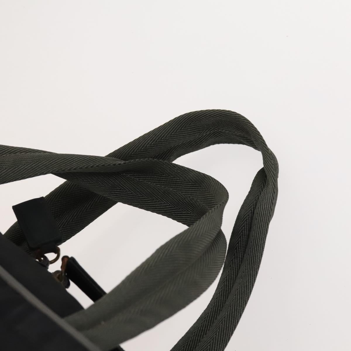 PRADA Sports Boston Bag Nylon Black Silver Auth 117366