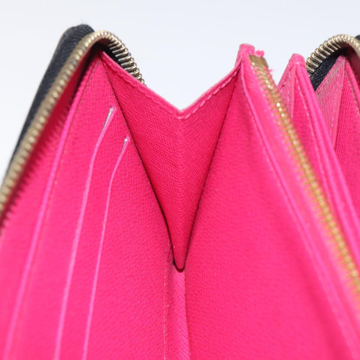 LOUIS VUITTON Monogram Multicolor Zippy Wallet Long Black M60243 LV Auth 117381