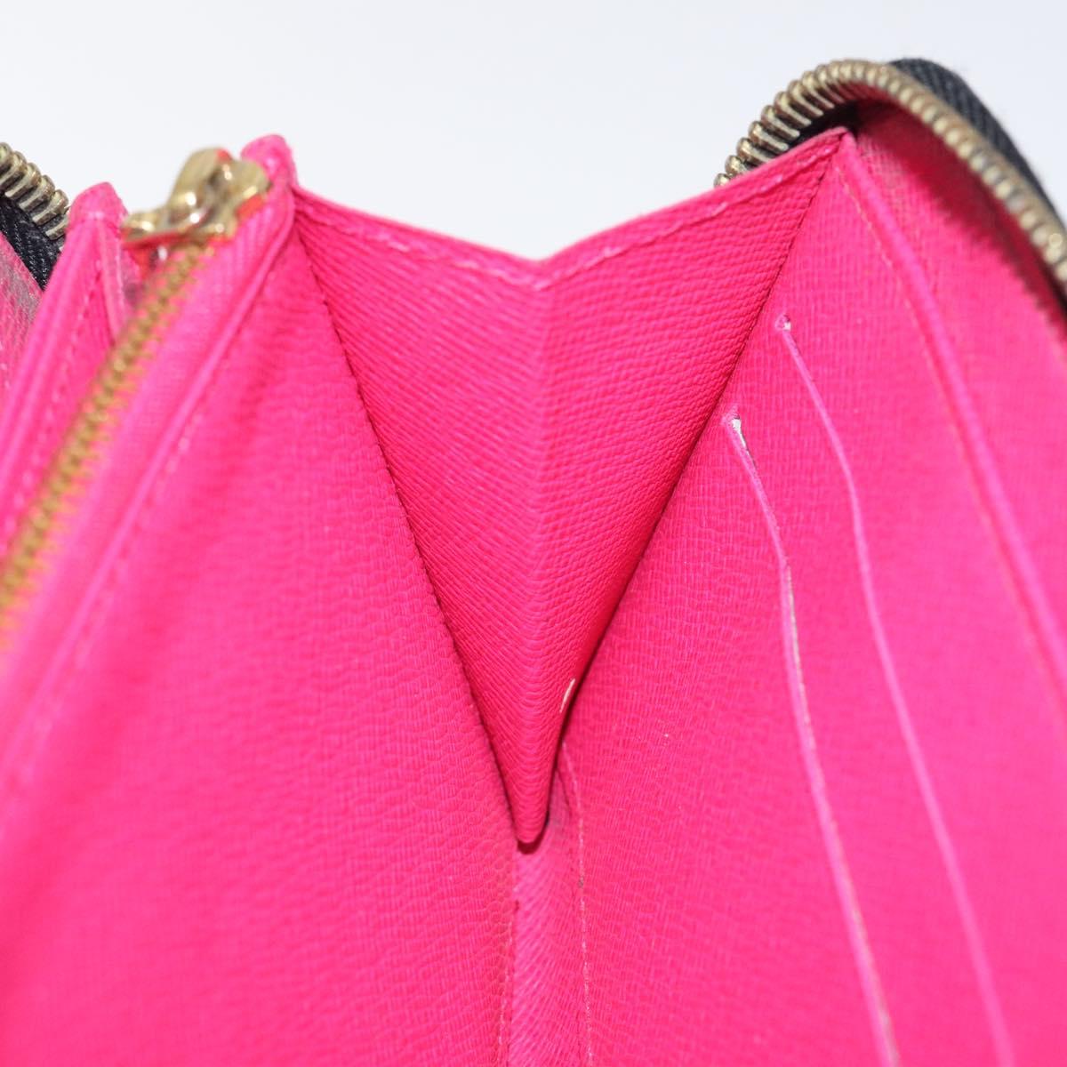 LOUIS VUITTON Monogram Multicolor Zippy Wallet Long Black M60243 LV Auth 117381