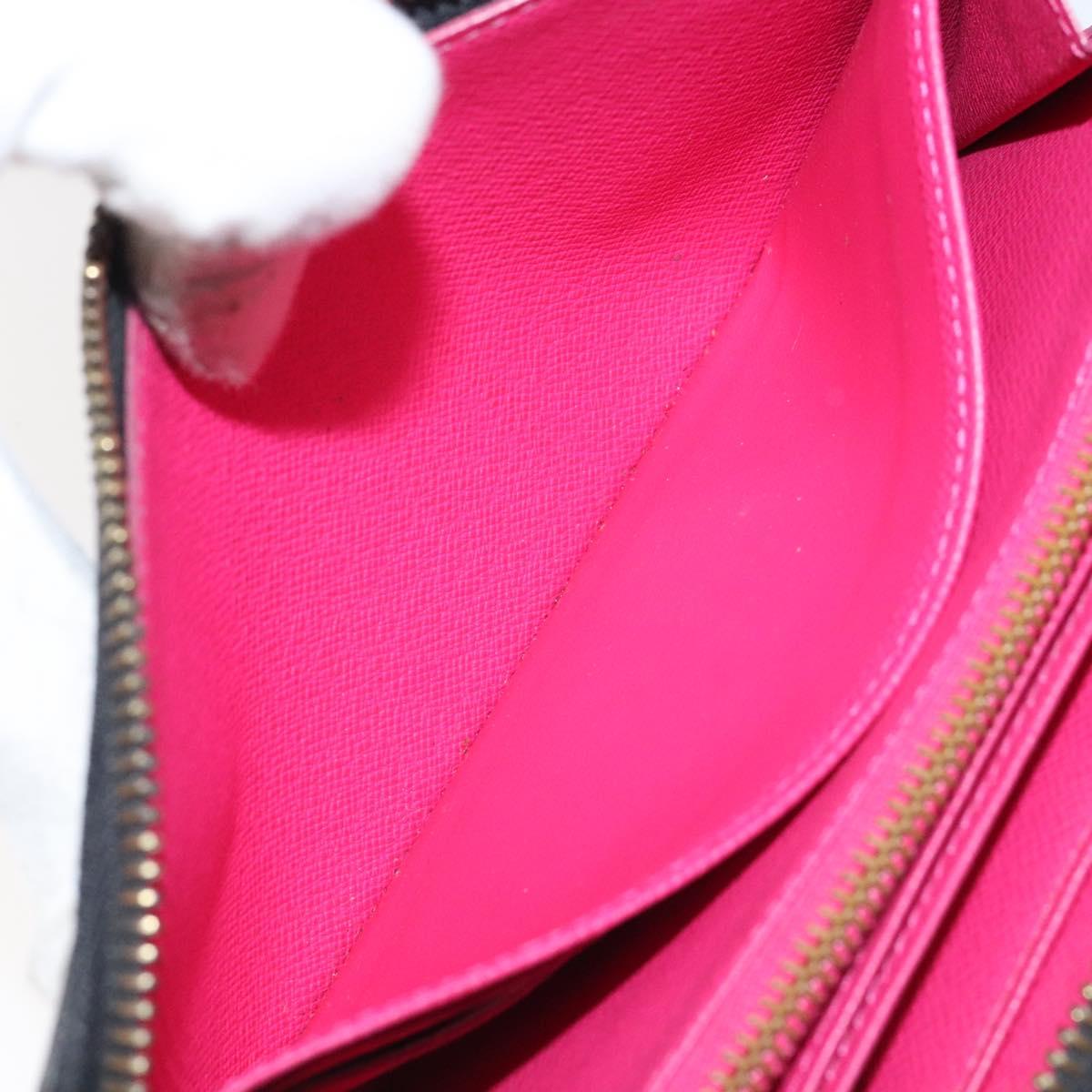 LOUIS VUITTON Monogram Multicolor Zippy Wallet Long Black M60243 LV Auth 117381