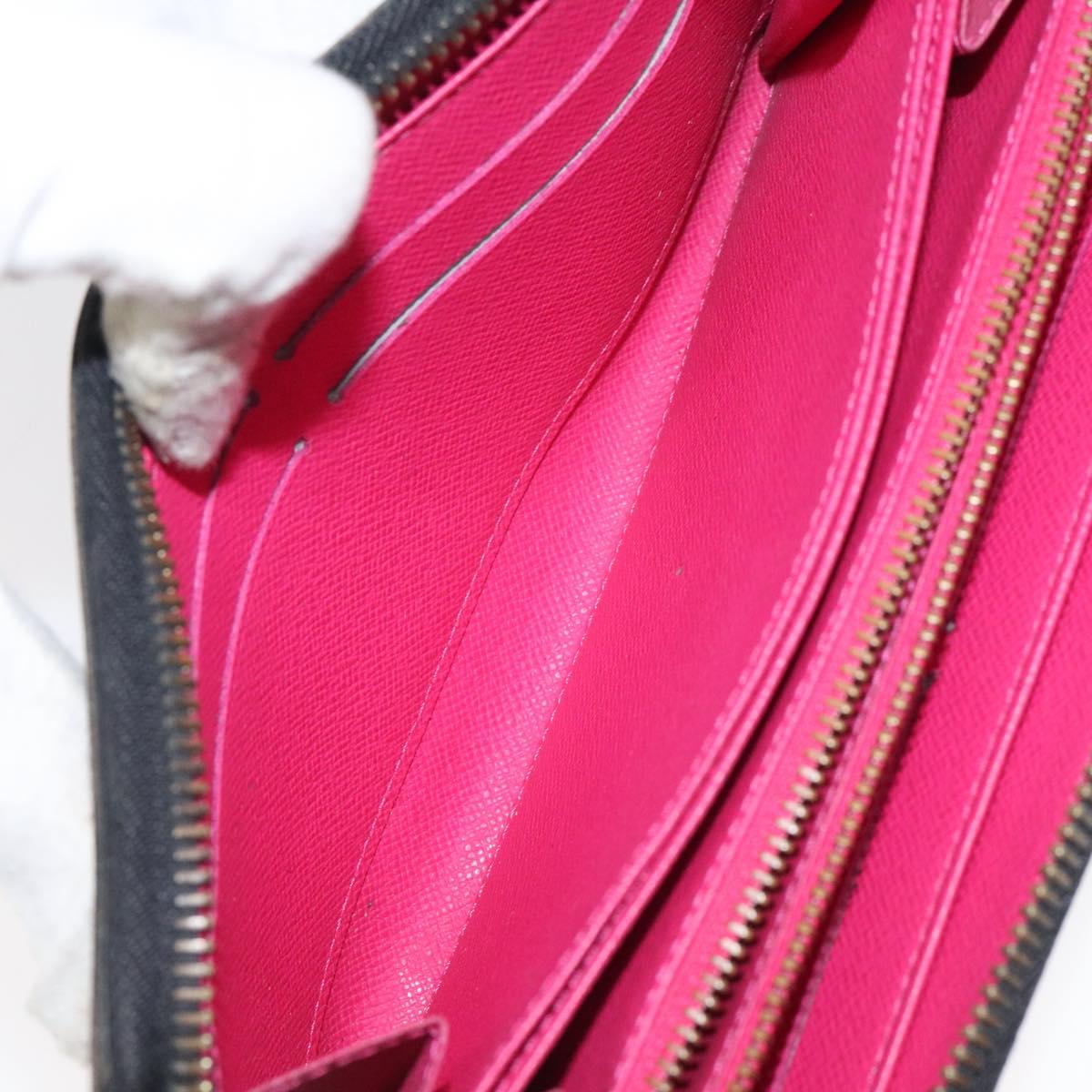 LOUIS VUITTON Monogram Multicolor Zippy Wallet Long Black M60243 LV Auth 117381