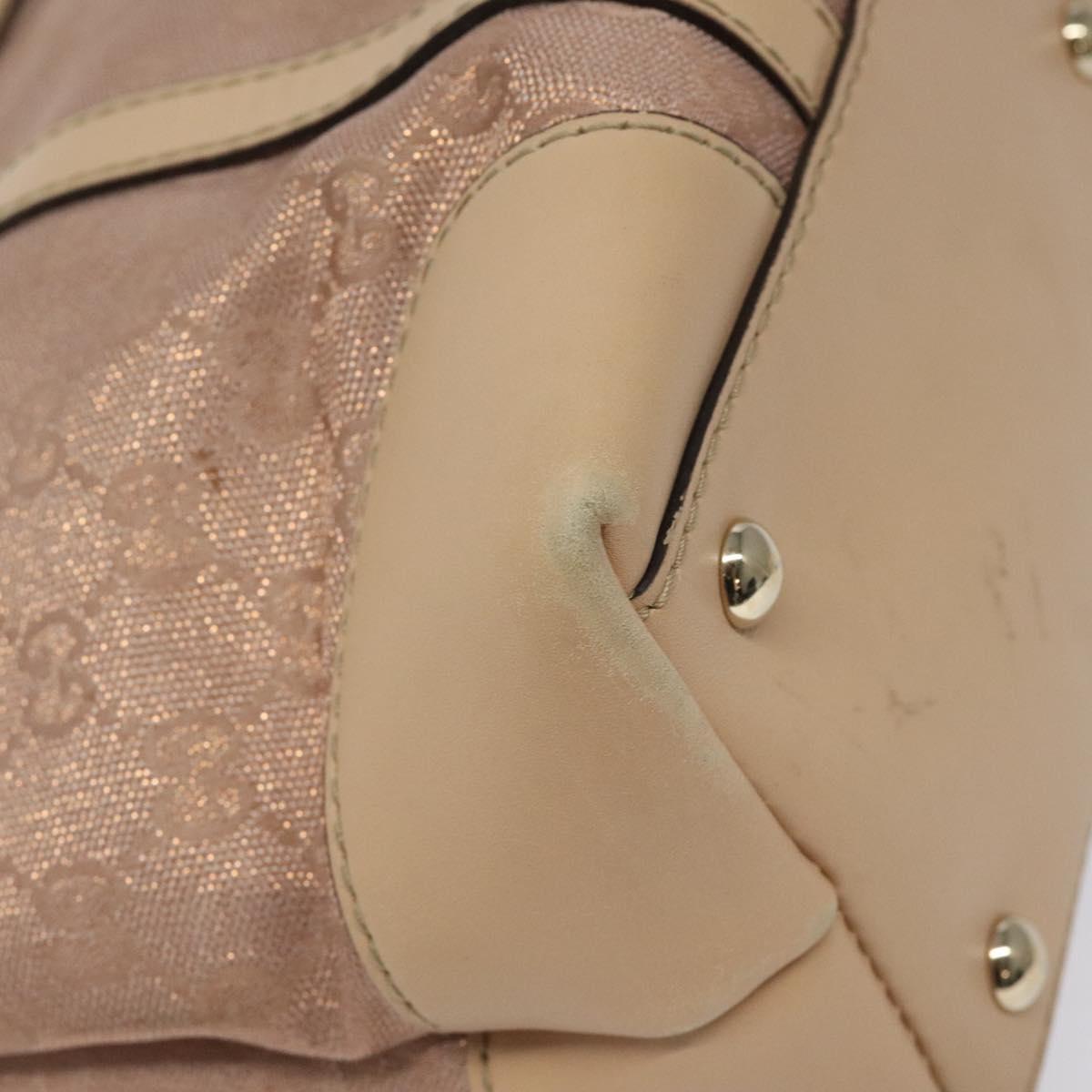 GUCCI GG Canvas Lovely Tote Bag Pink Gold 257069 Auth 117391