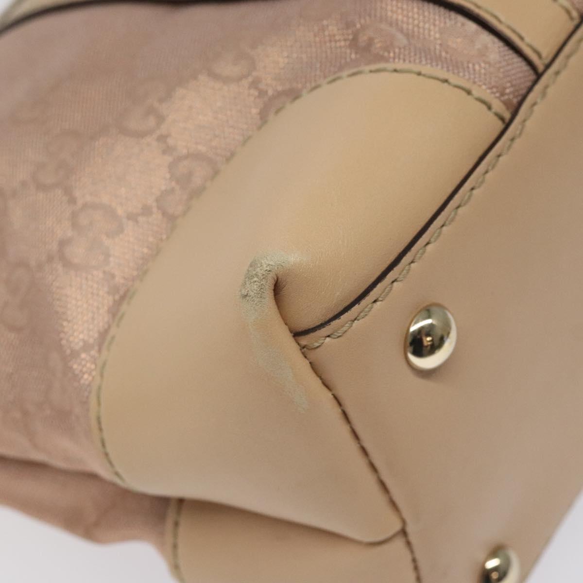 GUCCI GG Canvas Lovely Tote Bag Pink Gold 257069 Auth 117391