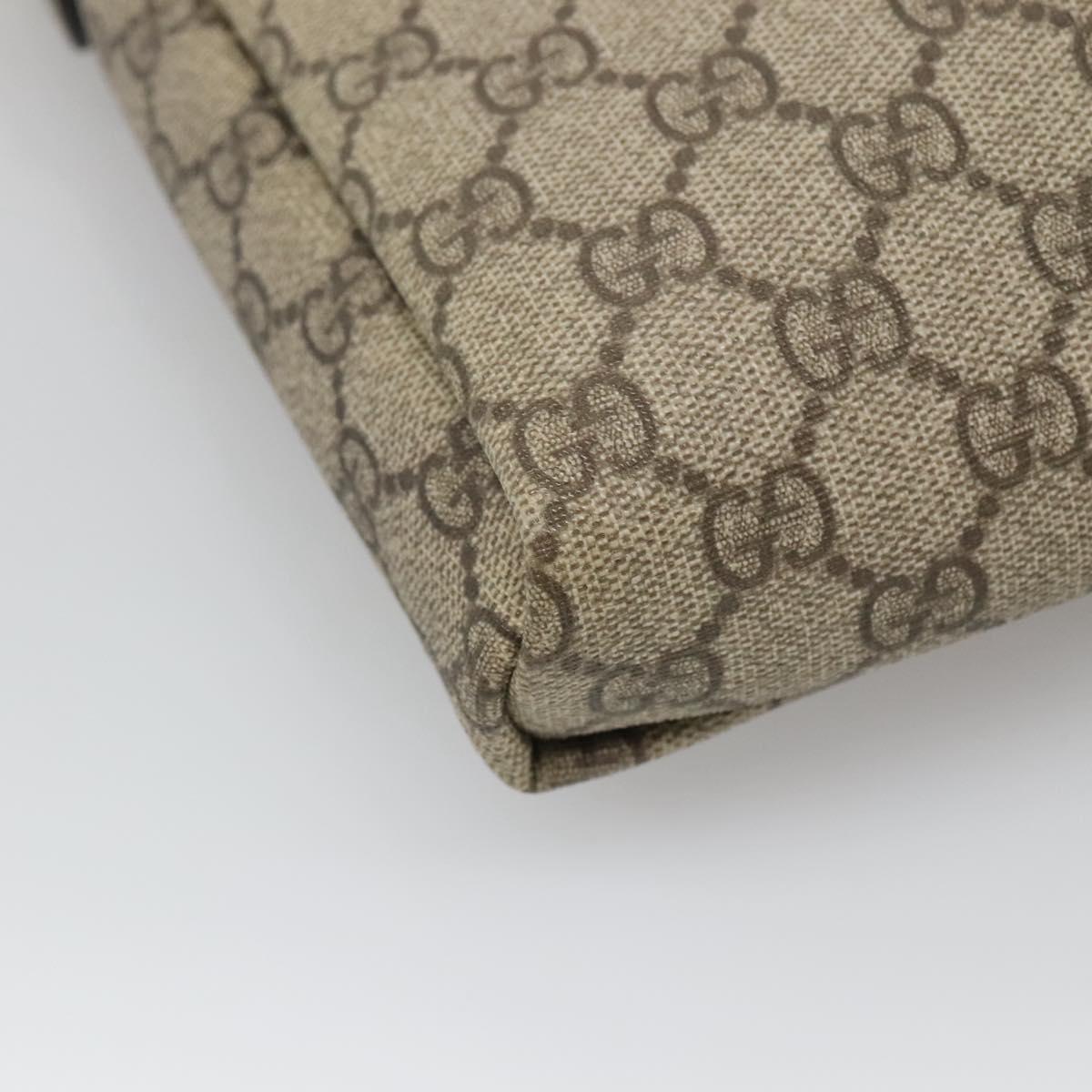 GUCCI GG Supreme Shoulder Bag PVC Leather Beige 223666 Auth 117420