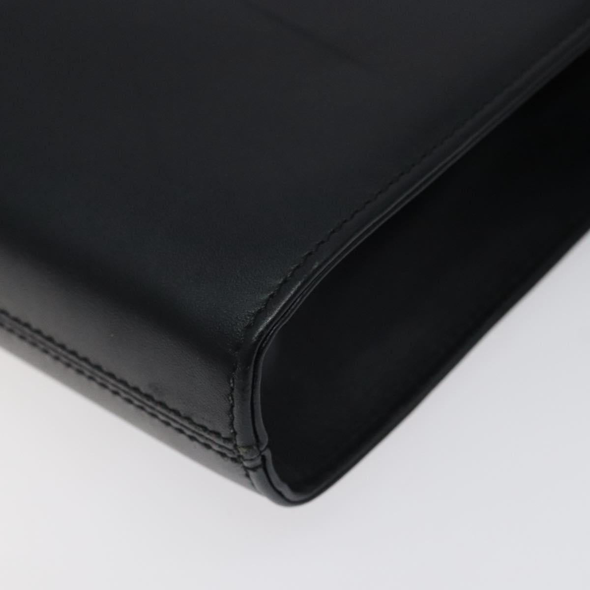 Salvatore Ferragamo Shoulder Bag Leather Black Gold Auth 117490