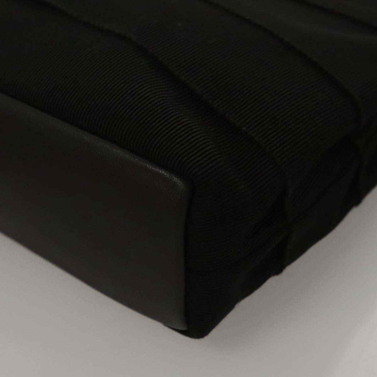 Salvatore Ferragamo Vala Hand Bag Canvas Black Auth 117491