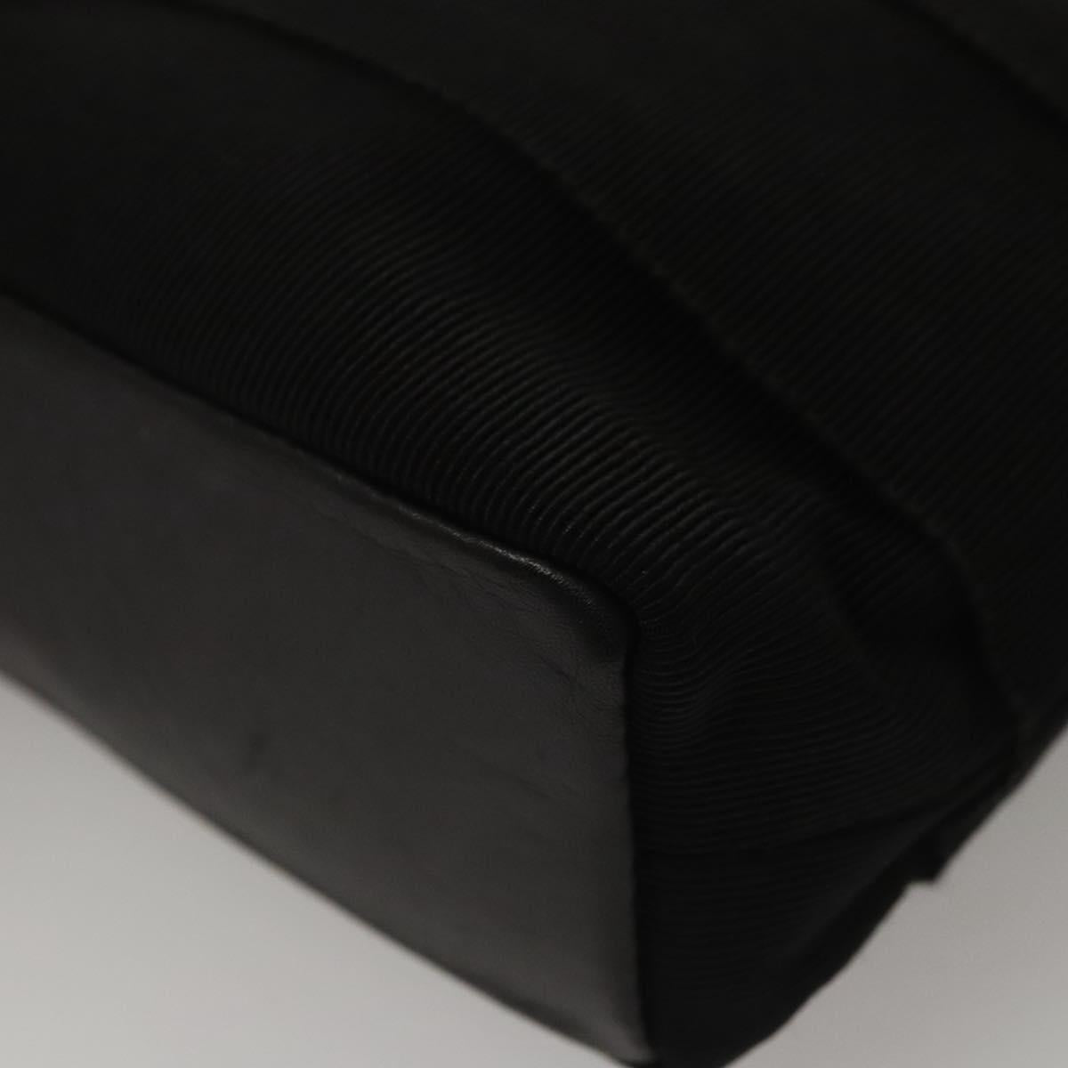 Salvatore Ferragamo Vala Hand Bag Canvas Black Auth 117491