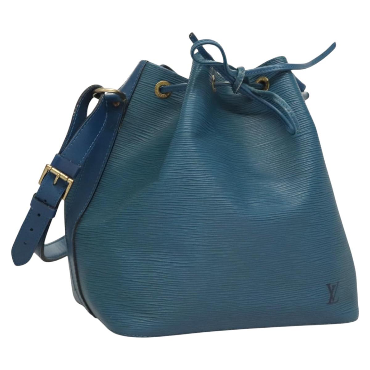 LOUIS VUITTON Epi Petit Noe Shoulder Bag Blue M44105 LV Auth 117506