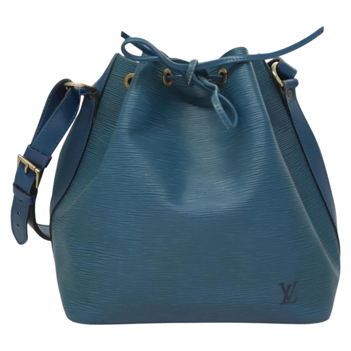 LOUIS VUITTON Epi Petit Noe Shoulder Bag Blue M44105 LV Auth 117506