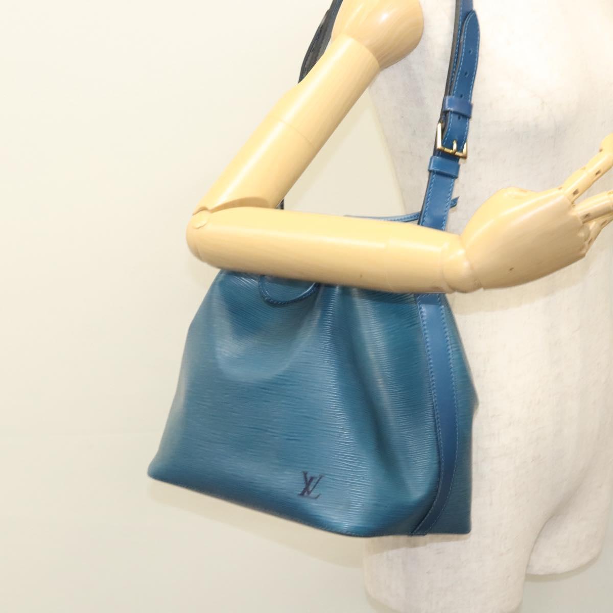 LOUIS VUITTON Epi Petit Noe Shoulder Bag Blue M44105 LV Auth 117506