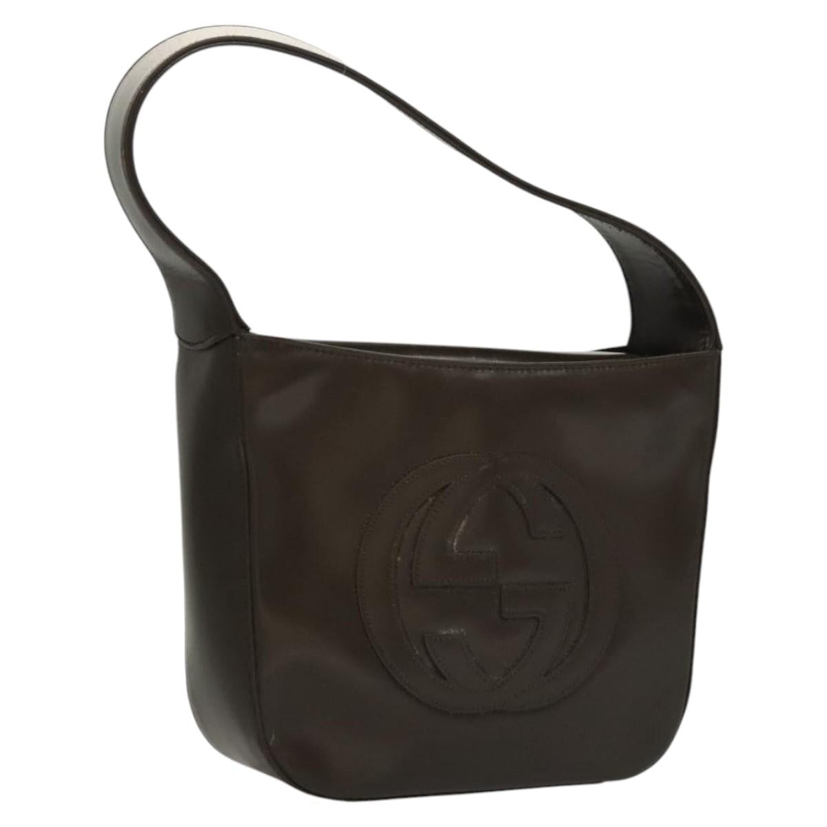 GUCCI Shoulder Bag Patent leather Brown 007 2023 0249 Auth 117516