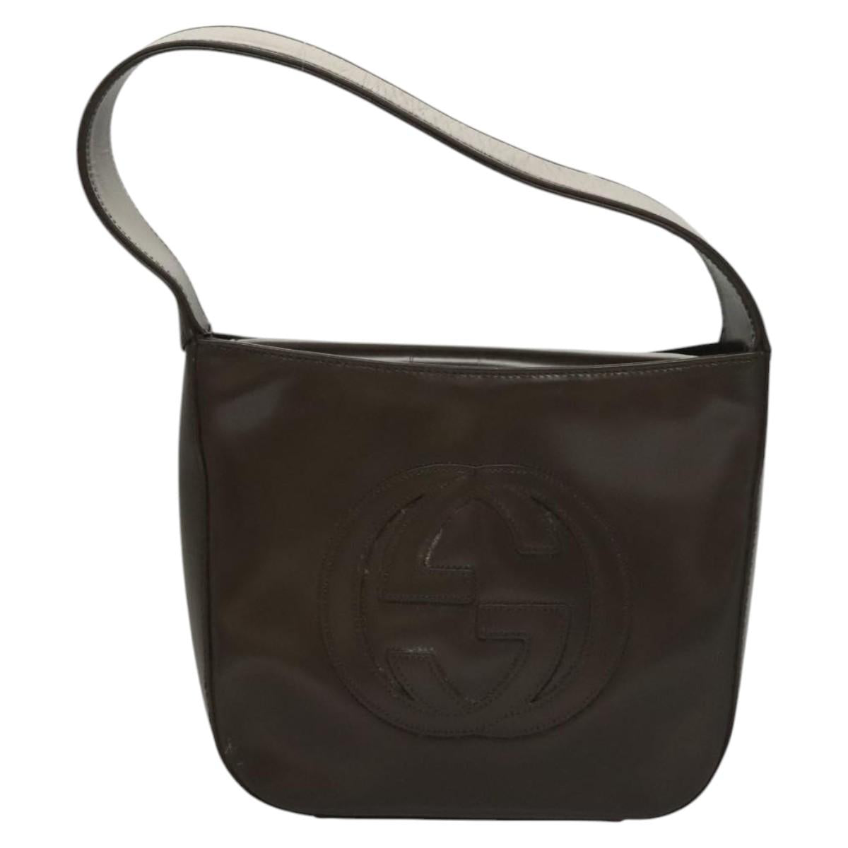 GUCCI Shoulder Bag Patent leather Brown 007 2023 0249 Auth 117516