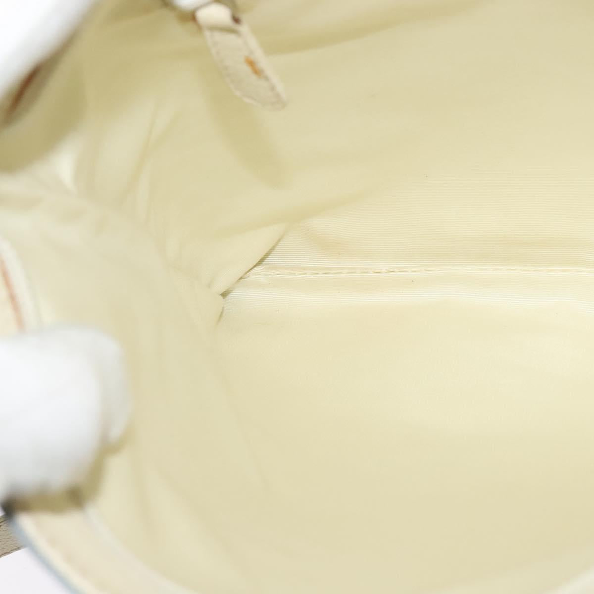 BVLGARI Logo mania Shoulder Bag Nylon Light Blue Silver Auth 117518