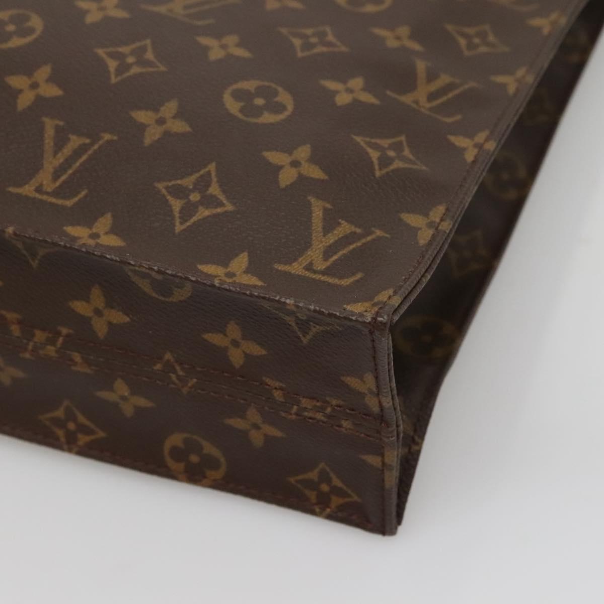 LOUIS VUITTON Monogram Sac Plat Hand Bag M51140 LV Auth 117530
