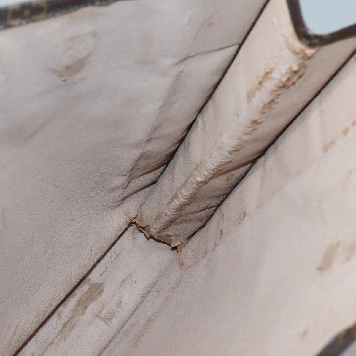 LOUIS VUITTON Monogram Sac Plat Hand Bag M51140 LV Auth 117530