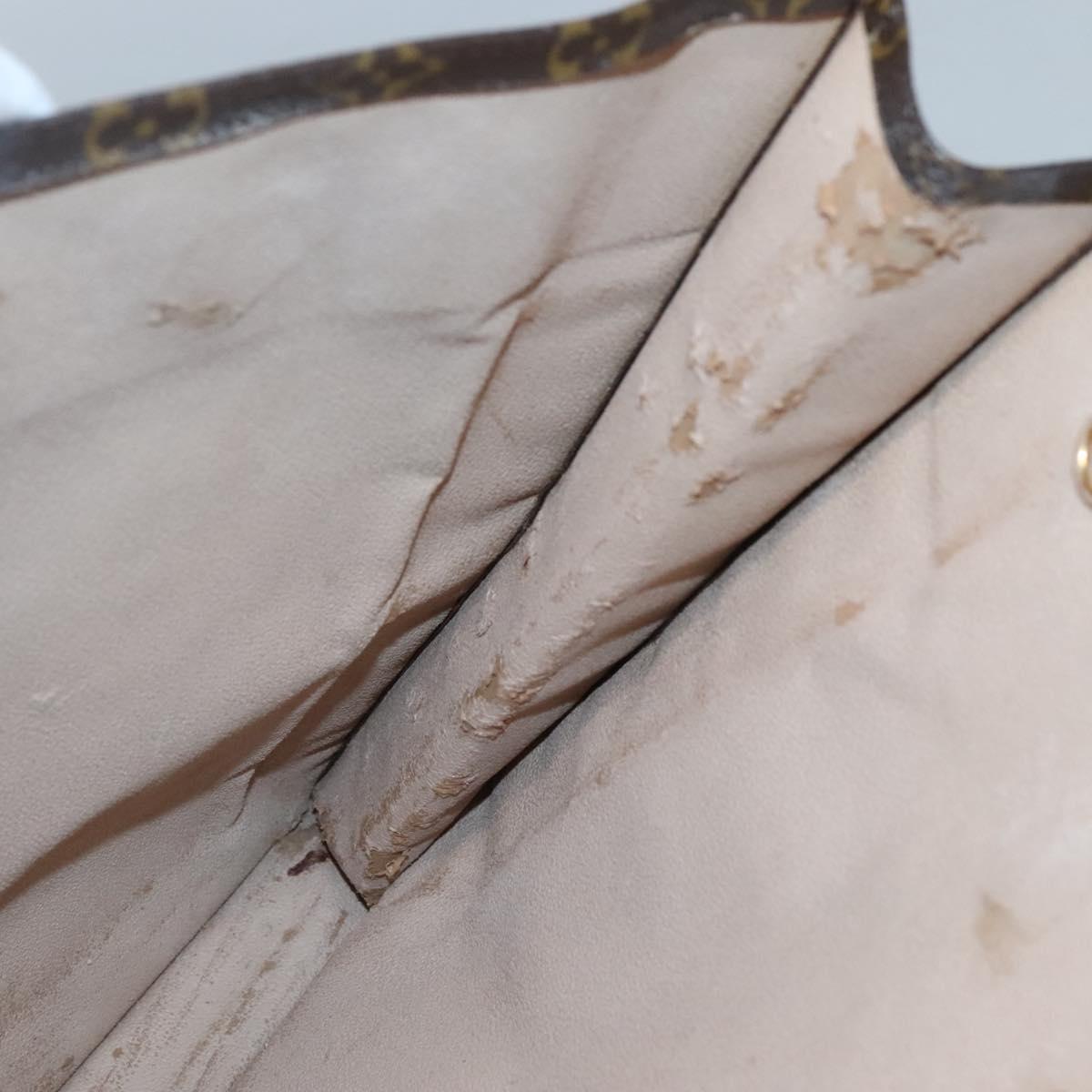 LOUIS VUITTON Monogram Sac Plat Hand Bag M51140 LV Auth 117530