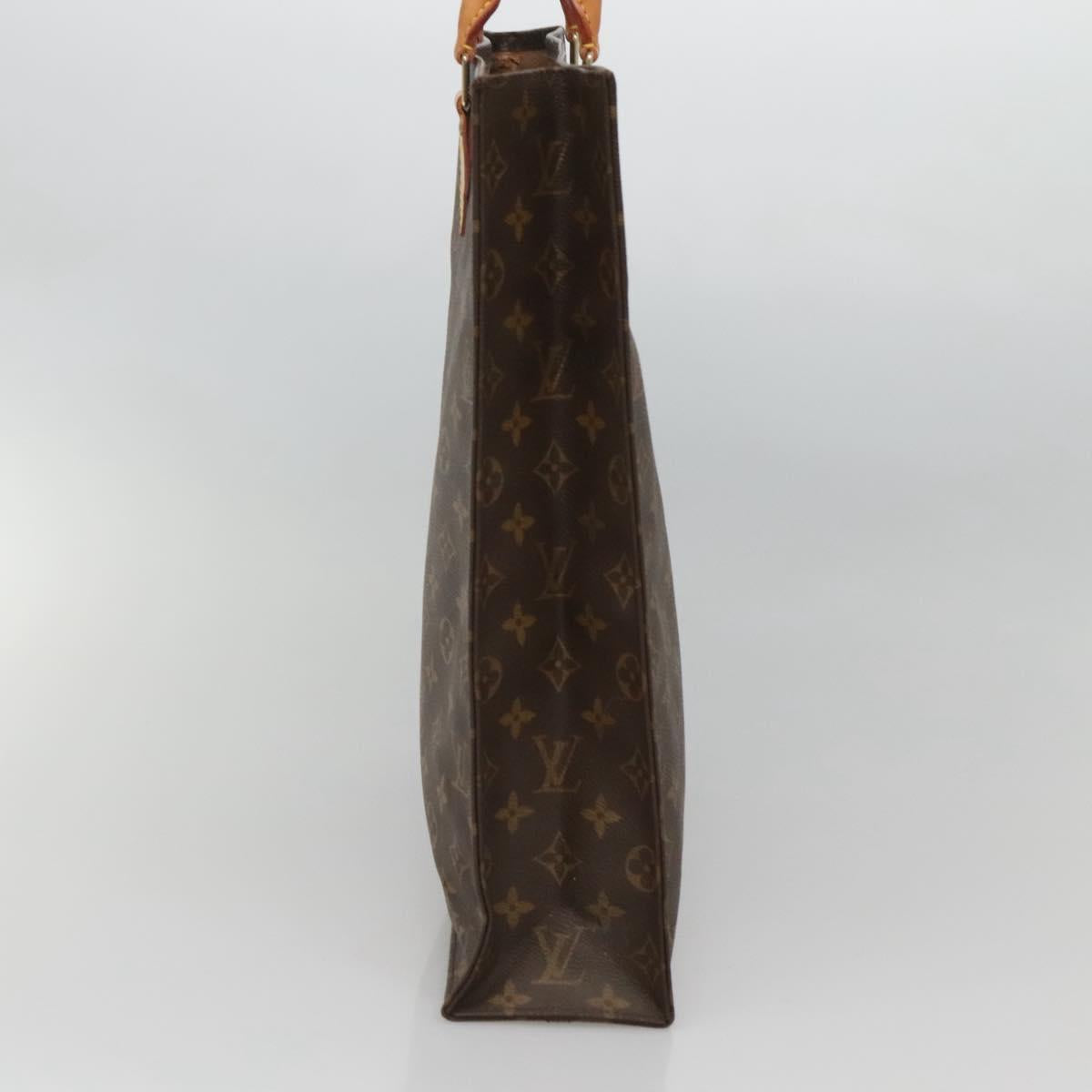 LOUIS VUITTON Monogram Sac Plat Hand Bag M51140 LV Auth 117530