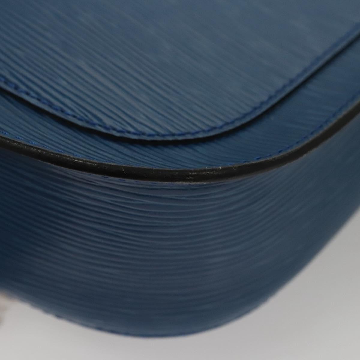 LOUIS VUITTON Epi Saint Cloud GM Shoulder Bag Toledo Blue M52195 LV Auth 117532