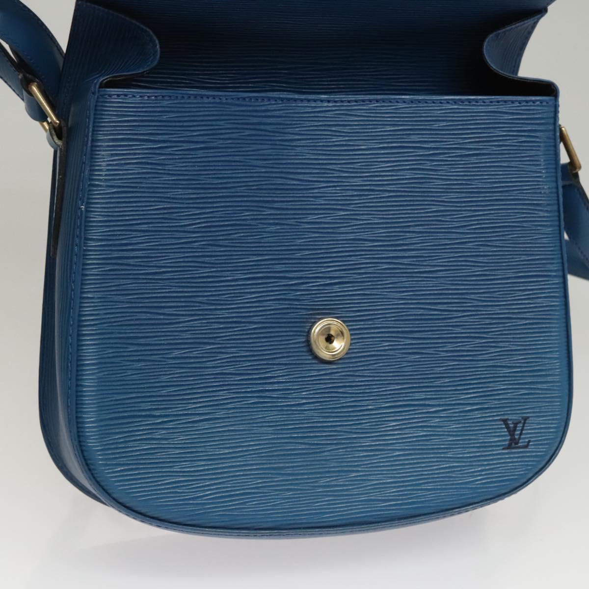 LOUIS VUITTON Epi Saint Cloud GM Shoulder Bag Toledo Blue M52195 LV Auth 117532