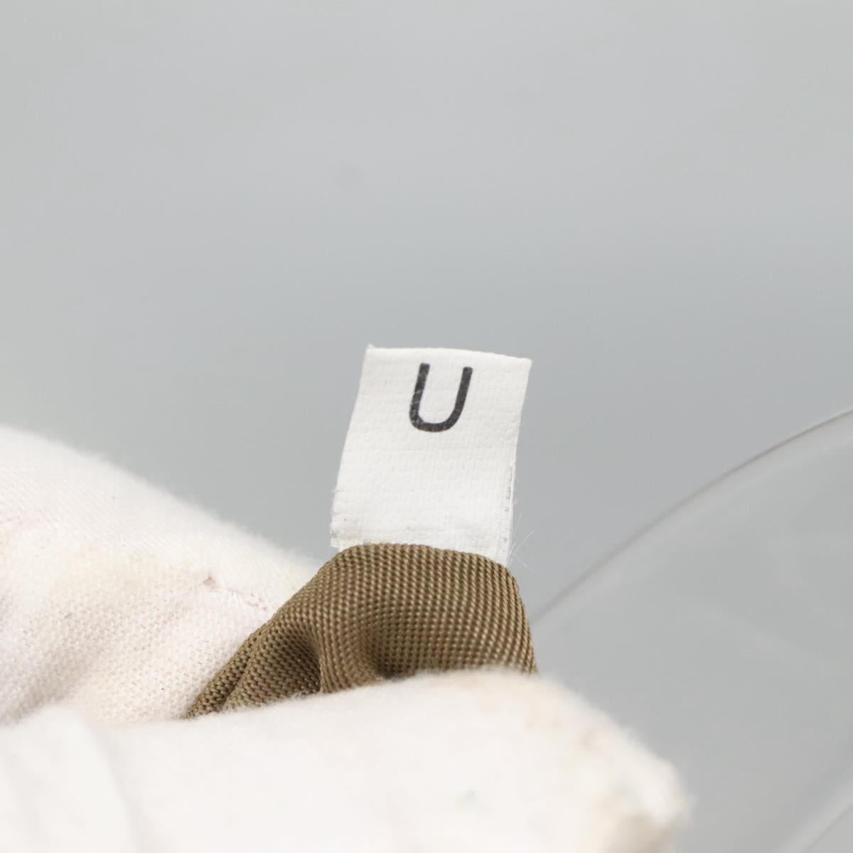 PRADA Hand Bag Nylon Khaki Silver Auth 117534