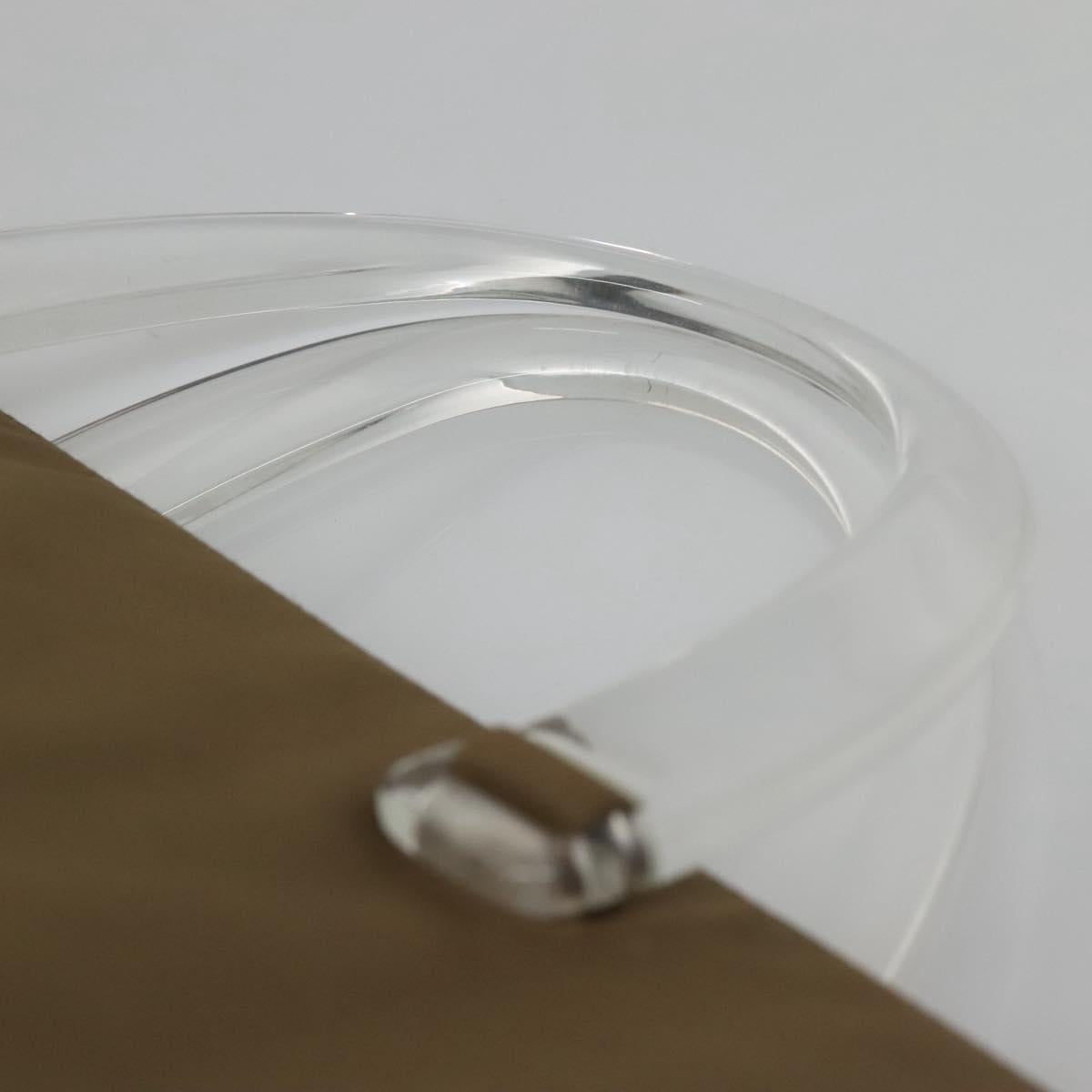 PRADA Hand Bag Nylon Khaki Silver Auth 117534