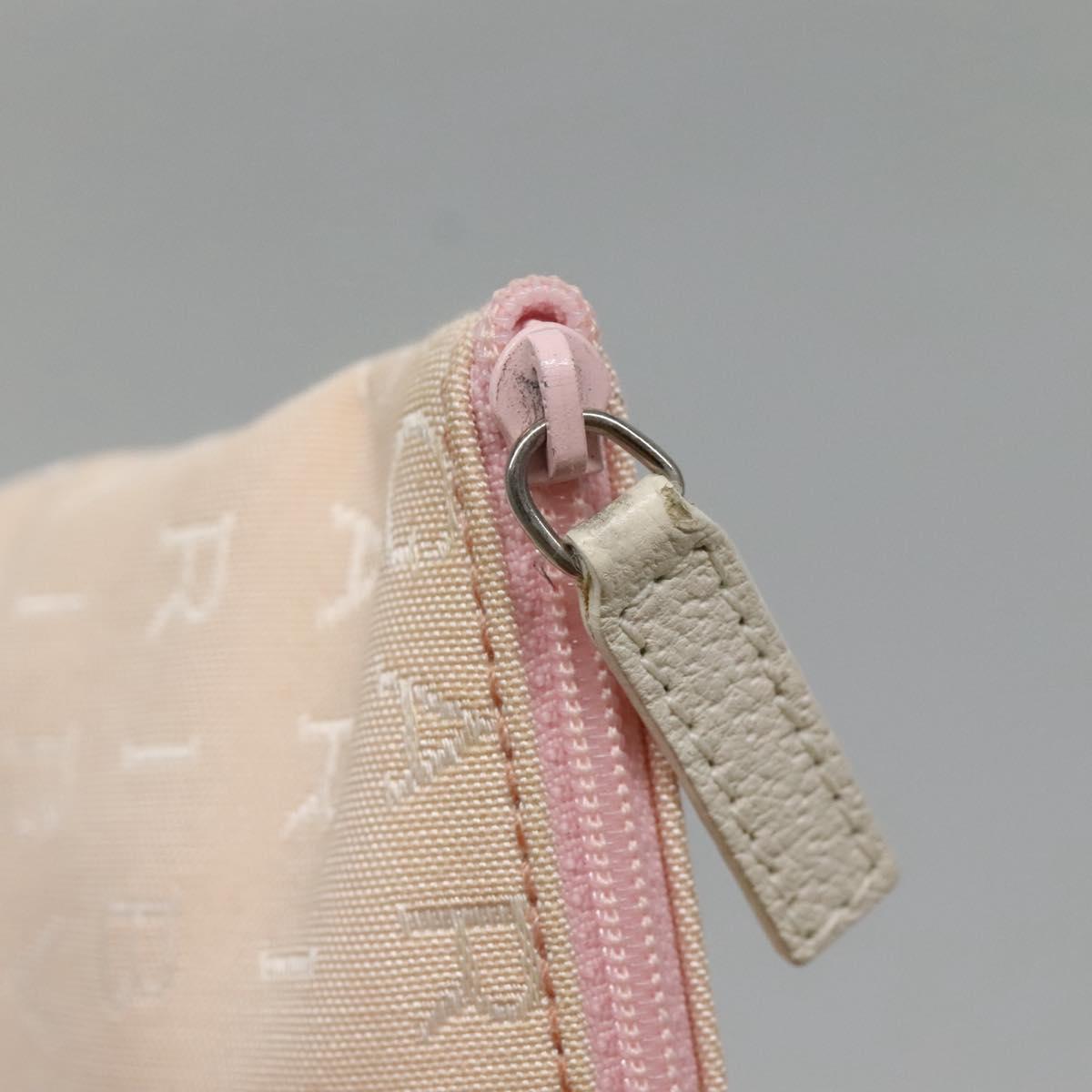 BVLGARI Logo Mania Tote Bag Canvas Pink White Silver Auth 117578