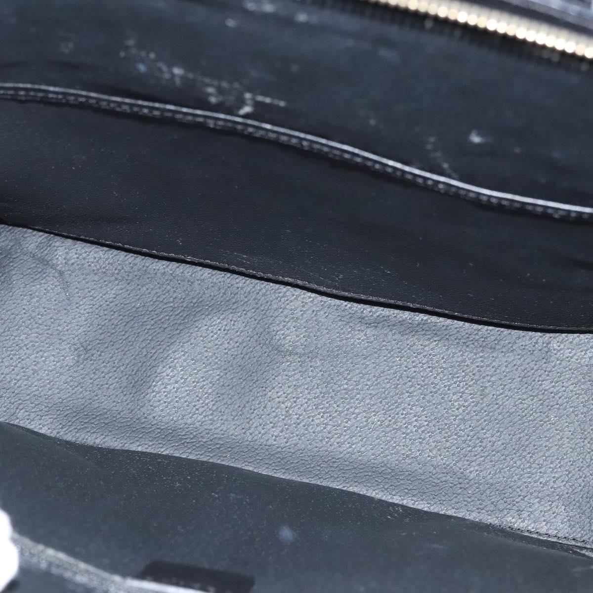 CELINE Macadam Canvas Hand Bag PVC Leather Brown Gold Auth 117630