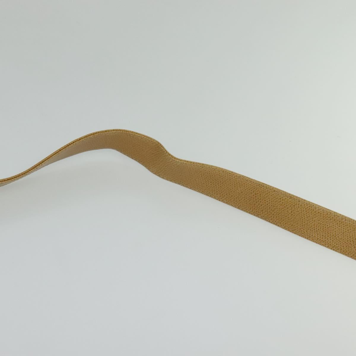 LOEWE Anagram Shoulder Bag Leather Beige Brown gold Auth 117638