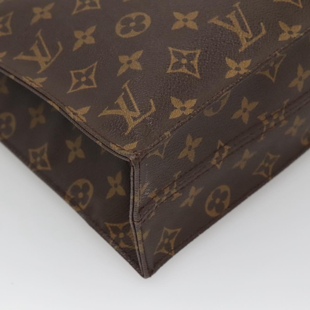 LOUIS VUITTON Monogram Sac Plat Hand Bag M51140 LV Auth 117646