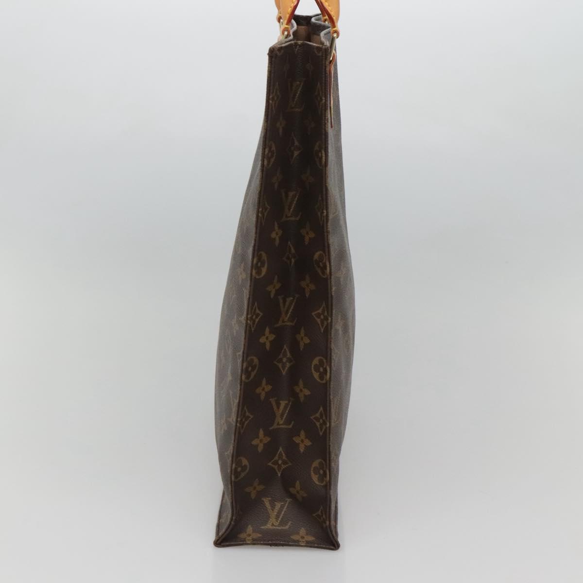 LOUIS VUITTON Monogram Sac Plat Hand Bag M51140 LV Auth 117646