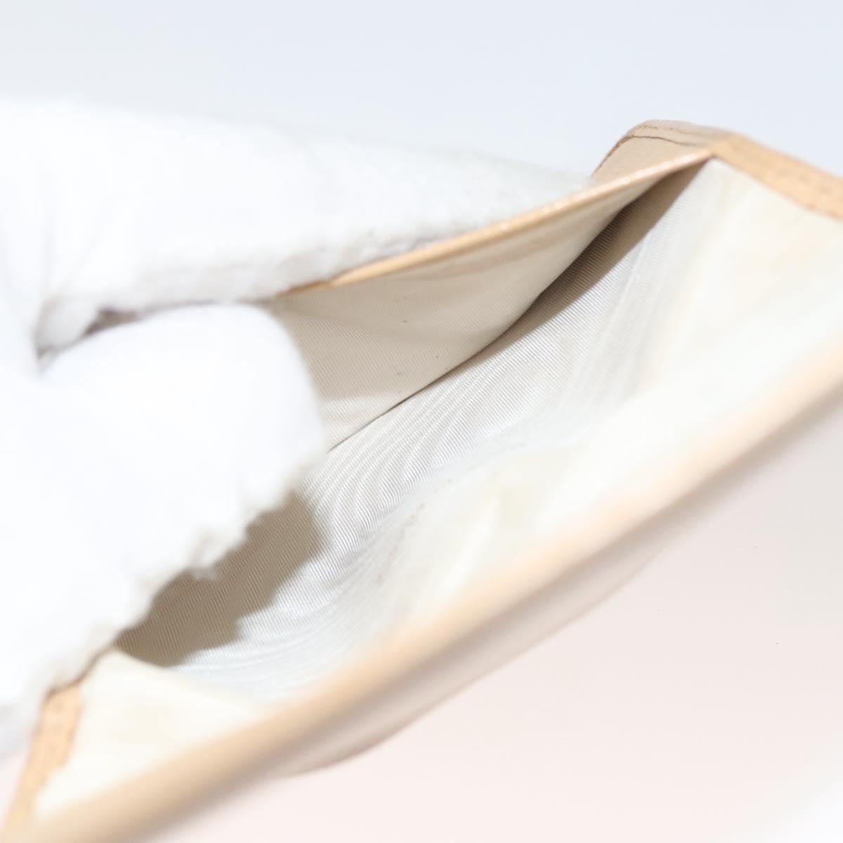 CHANEL COCO Mark Card Case Leather Beige CC Auth 117664