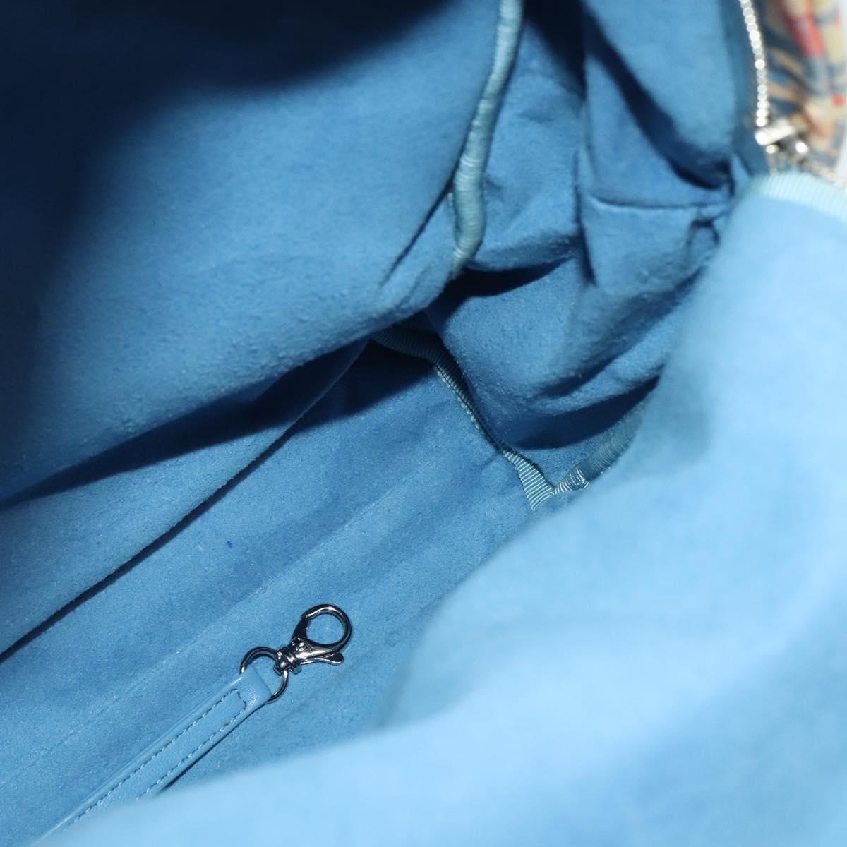 CHANEL Matelasse Backpack Cotton Orange Silver CC Auth 117675