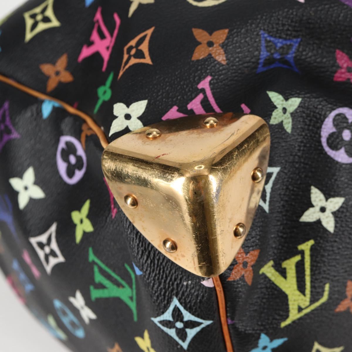LOUIS VUITTON Monogram Multicolor Keepall 45 Bag Black M92640 Auth 117676V