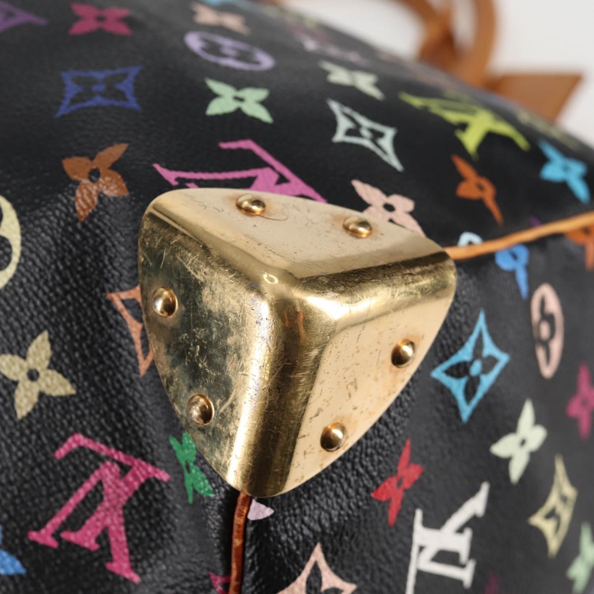 LOUIS VUITTON Monogram Multicolor Keepall 45 Bag Black M92640 Auth 117676SAV