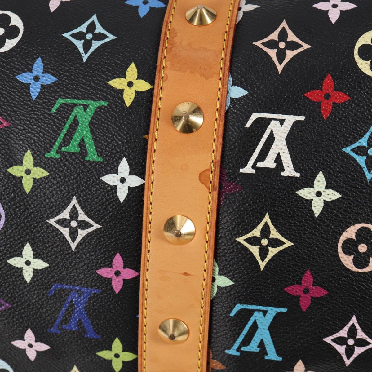 LOUIS VUITTON Monogram Multicolor Keepall 45 Bag Black M92640 Auth 117676V