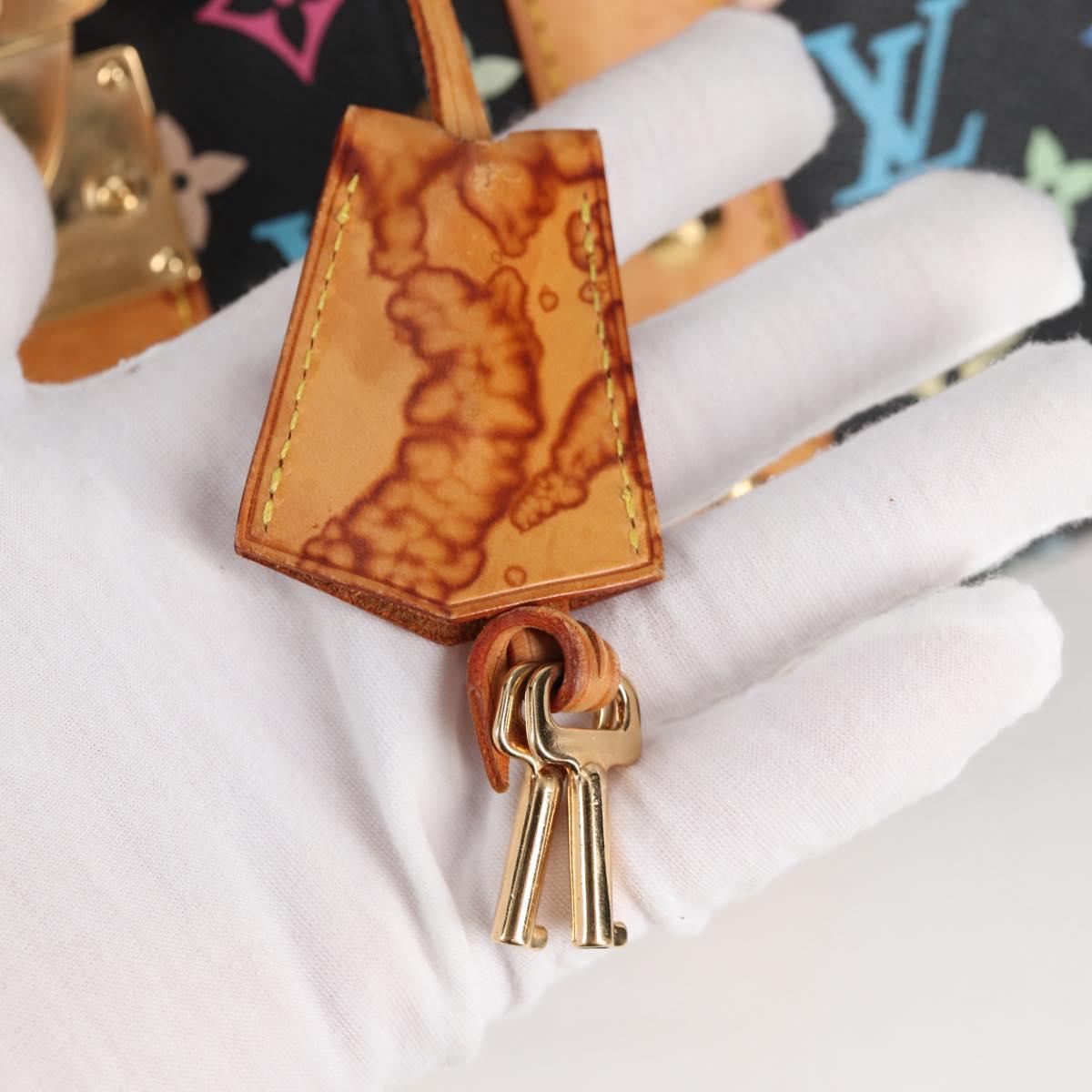 LOUIS VUITTON Monogram Multicolor Keepall 45 Bag Black M92640 Auth 117676V