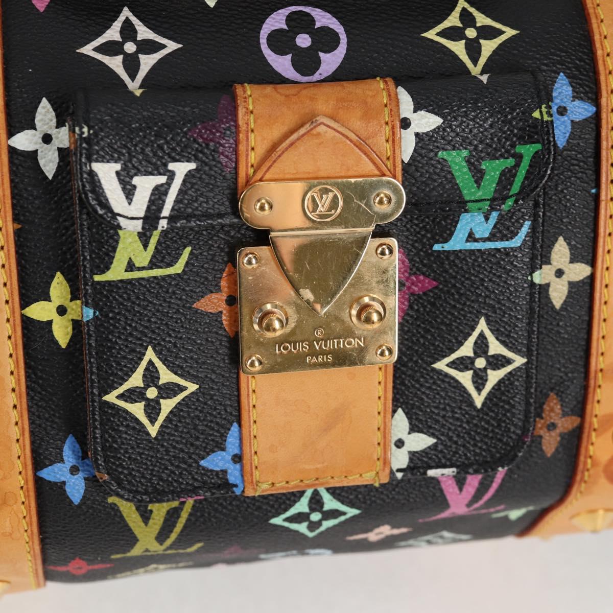 LOUIS VUITTON Monogram Multicolor Keepall 45 Bag Black M92640 Auth 117676V