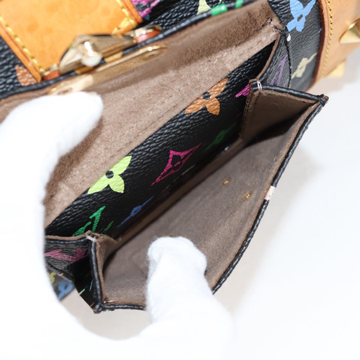 LOUIS VUITTON Monogram Multicolor Keepall 45 Bag Black M92640 Auth 117676V