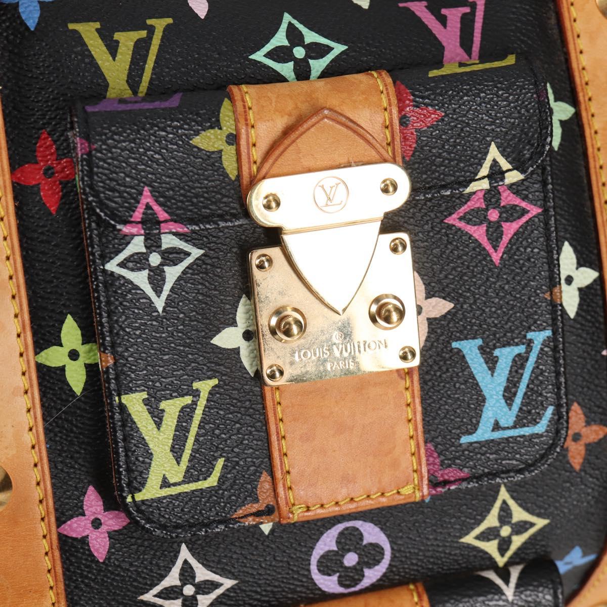 LOUIS VUITTON Monogram Multicolor Keepall 45 Bag Black M92640 Auth 117676V
