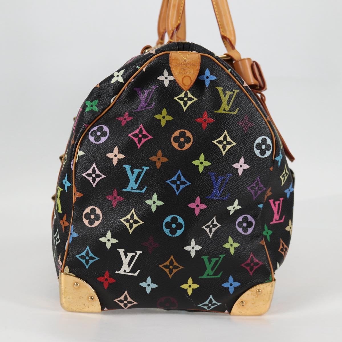 LOUIS VUITTON Monogram Multicolor Keepall 45 Bag Black M92640 Auth 117676V