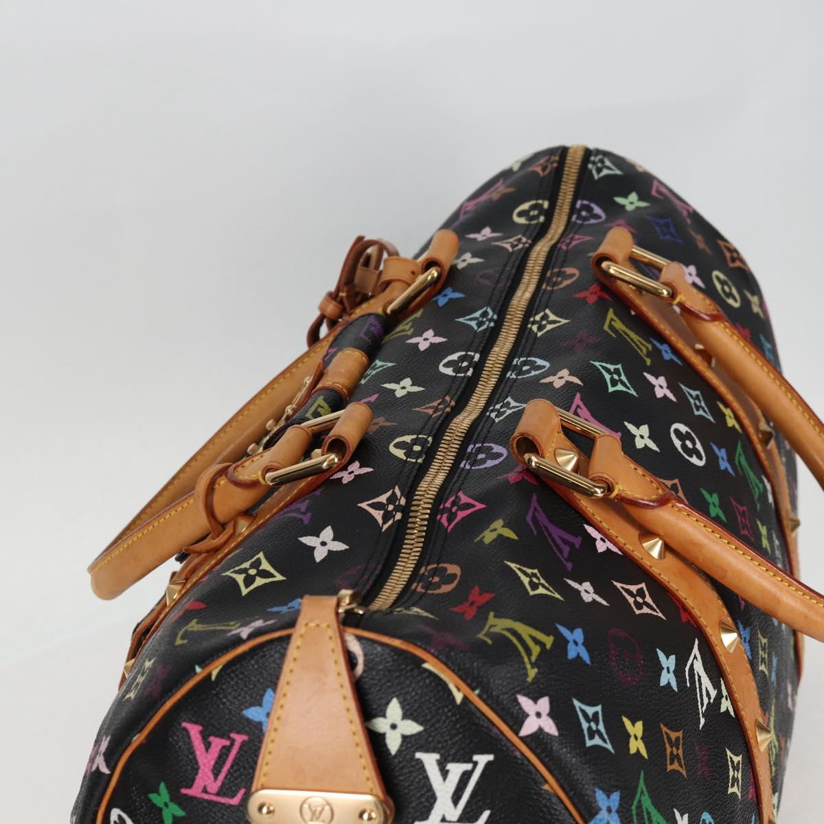 LOUIS VUITTON Monogram Multicolor Keepall 45 Bag Black M92640 Auth 117676V