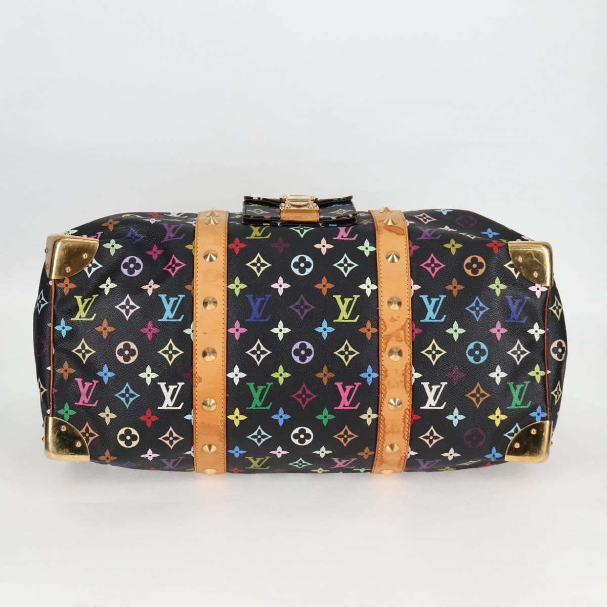 LOUIS VUITTON Monogram Multicolor Keepall 45 Bag Black M92640 Auth 117676V