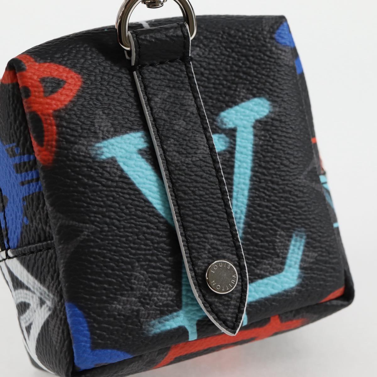 LOUIS VUITTON Eclipse Graffiti Porte Cle Squared Pouch M00969 Auth 117679AM