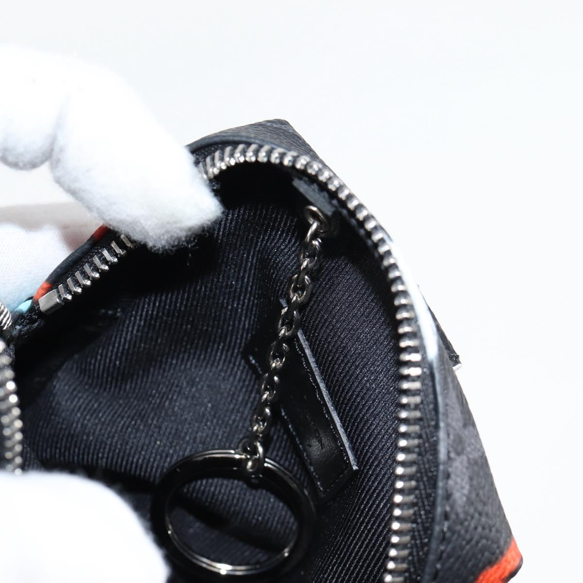 LOUIS VUITTON Eclipse Graffiti Porte Cle Squared Pouch M00969 Auth 117679AM