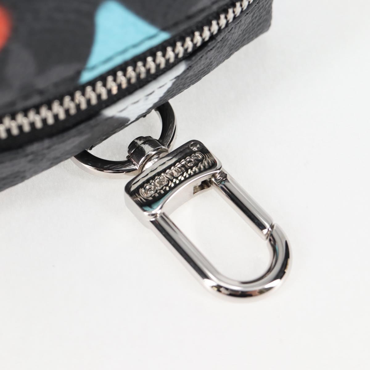 LOUIS VUITTON Eclipse Graffiti Porte Cle Squared Pouch M00969 Auth 117679AM