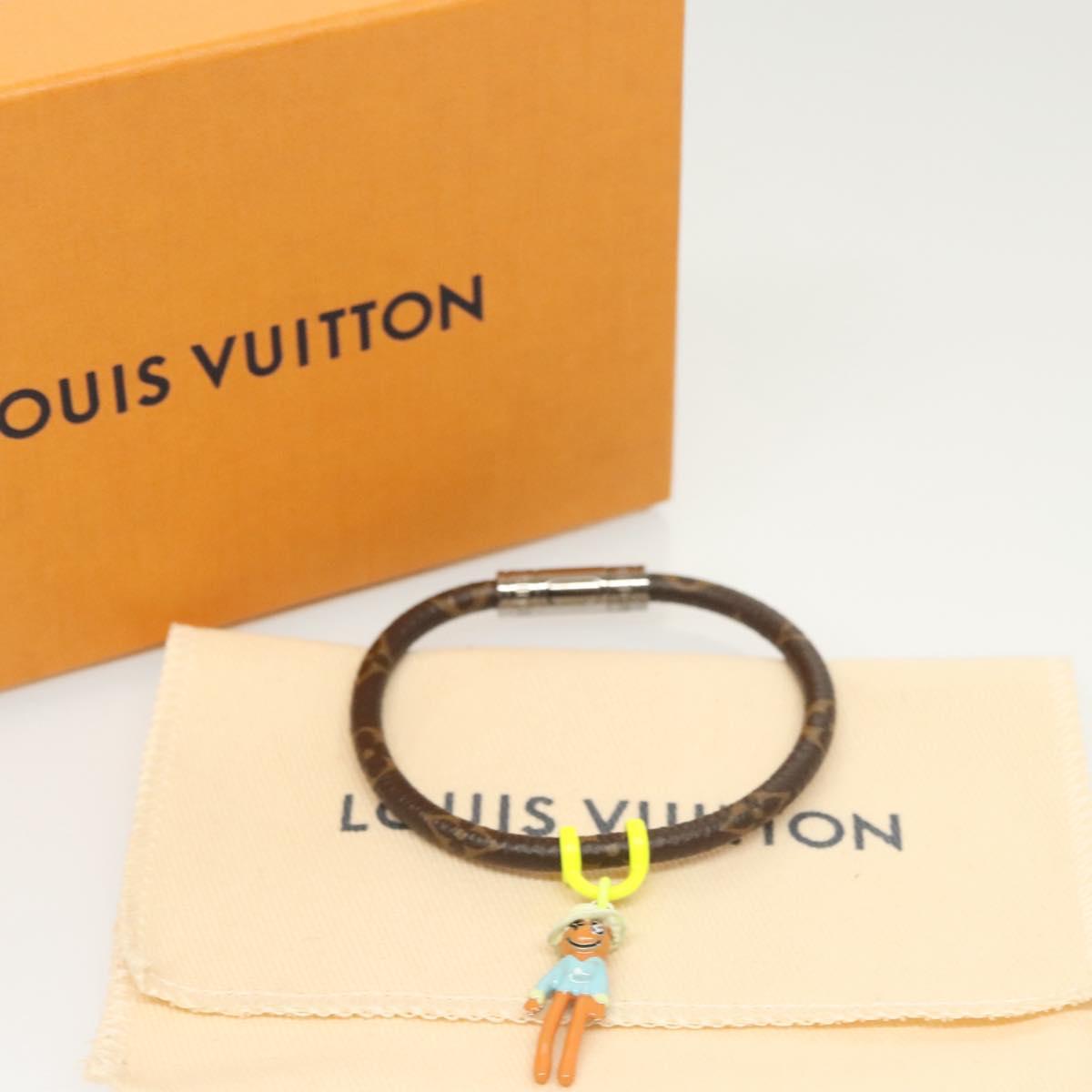 LOUIS VUITTON Monogram Bracelet Hangit Mascot Bracelet MP286E LV Auth 117680AM