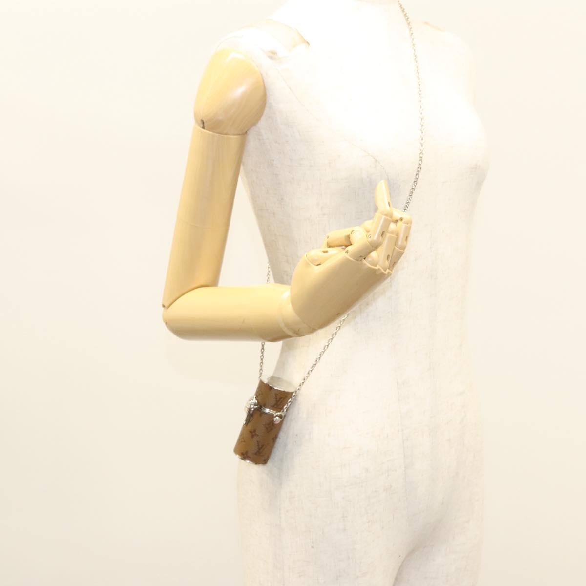 LOUIS VUITTON Monogram Reverse Lipstick case Cosmetic Pouch MP2407 Auth 117681