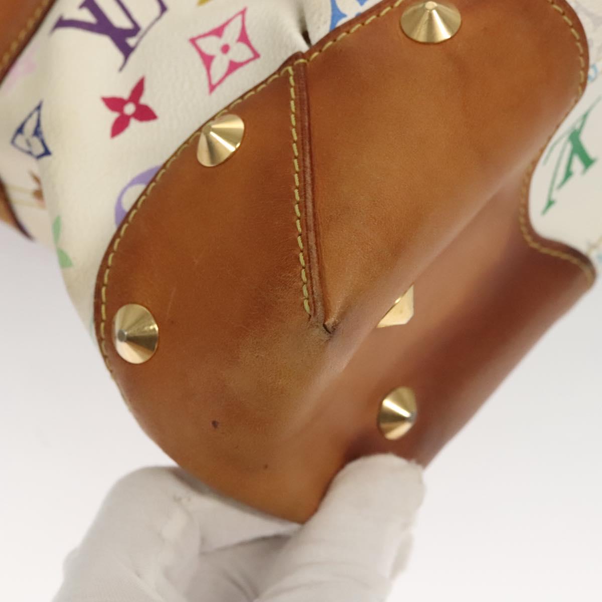 LOUIS VUITTON Monogram Multicolor Judy MM Hand Bag 2Way White M40255 Auth 117752