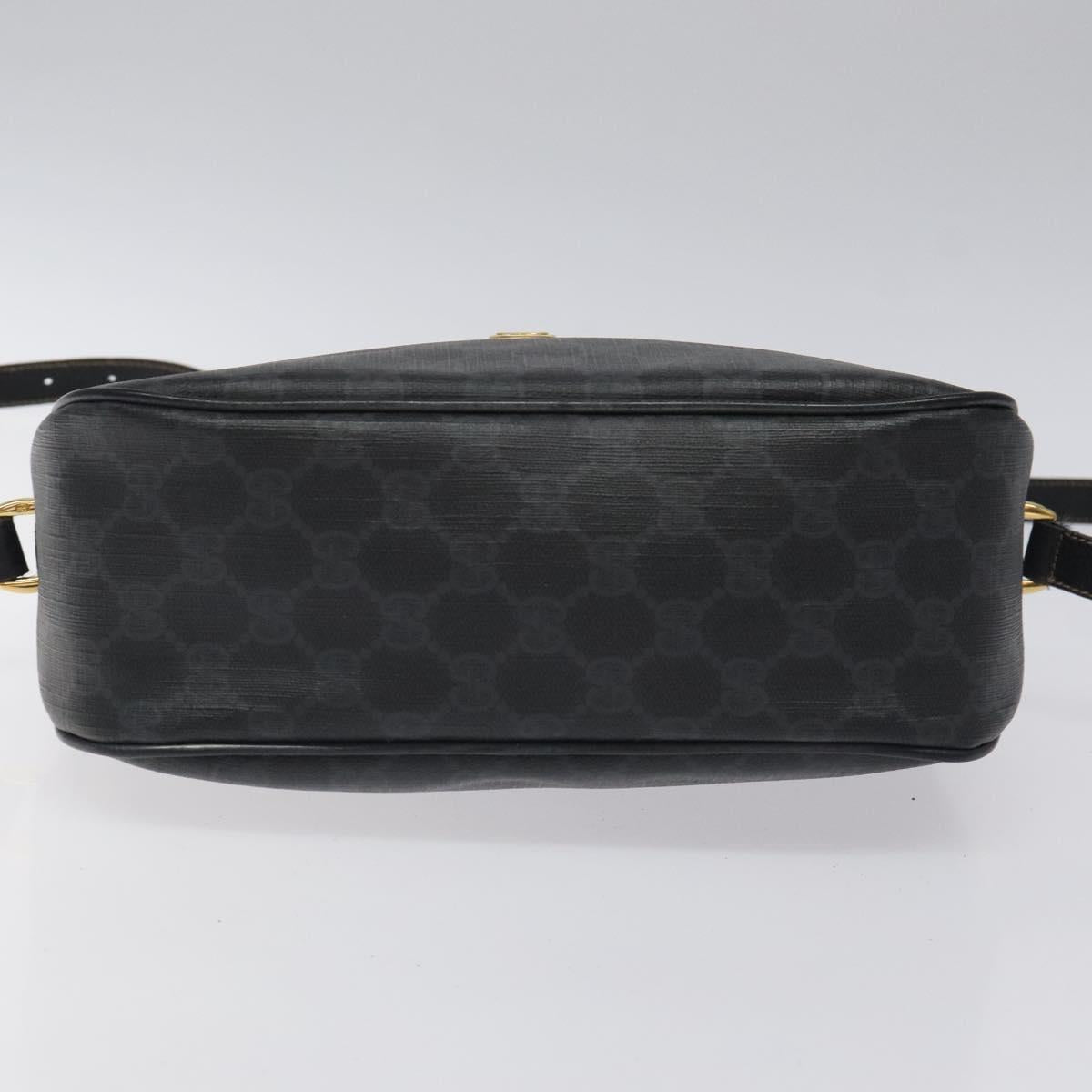 GUCCI GG Supreme Web Sherry Line Shoulder Bag PVC Black 89 02 077 Auth 117764